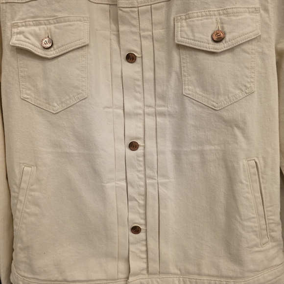 Crosby & Howard Sz. M. Cream Denim Jacket. - Picture 3 of 7